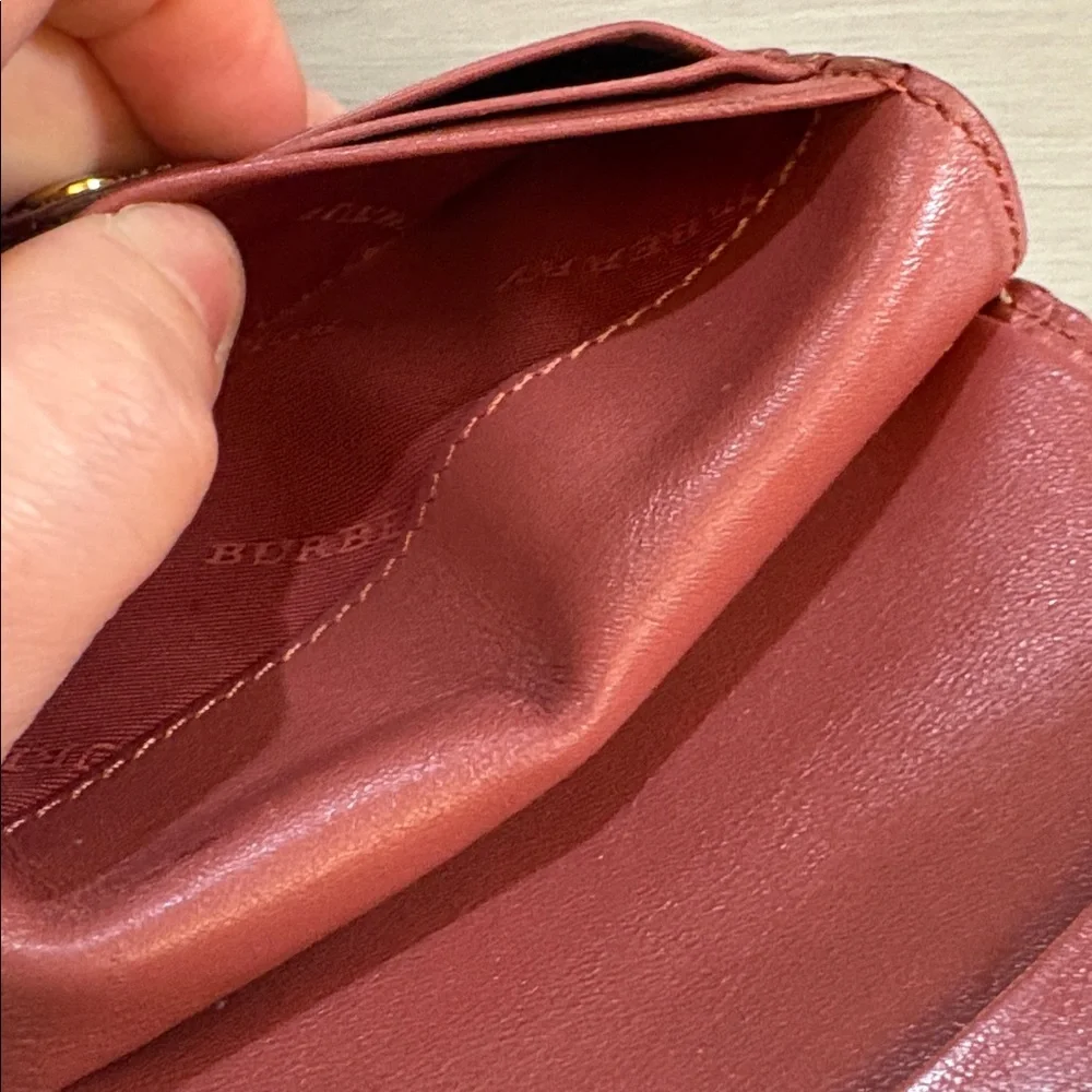 Burberry‎ Red Leather compact wallet 4